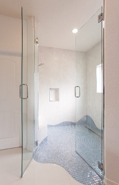 bathroom remodel unique tile, picture