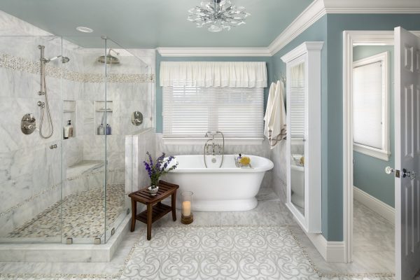 bathroom remodel soaking tub, picture