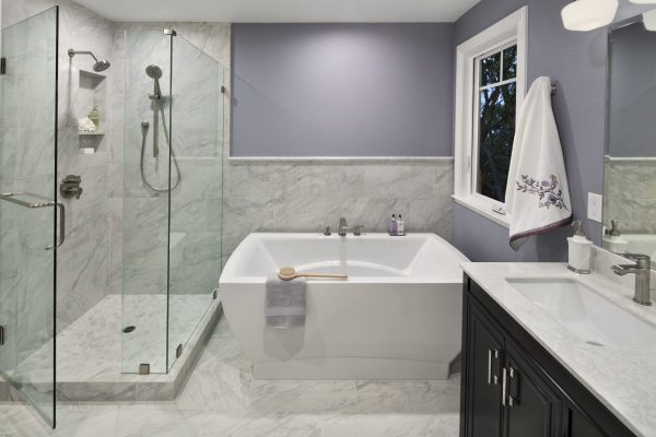 bathroom remodel accent wall, picture